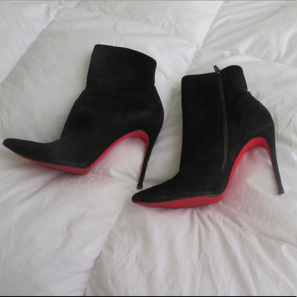 Black Christian Louboutin Stiletto Boots